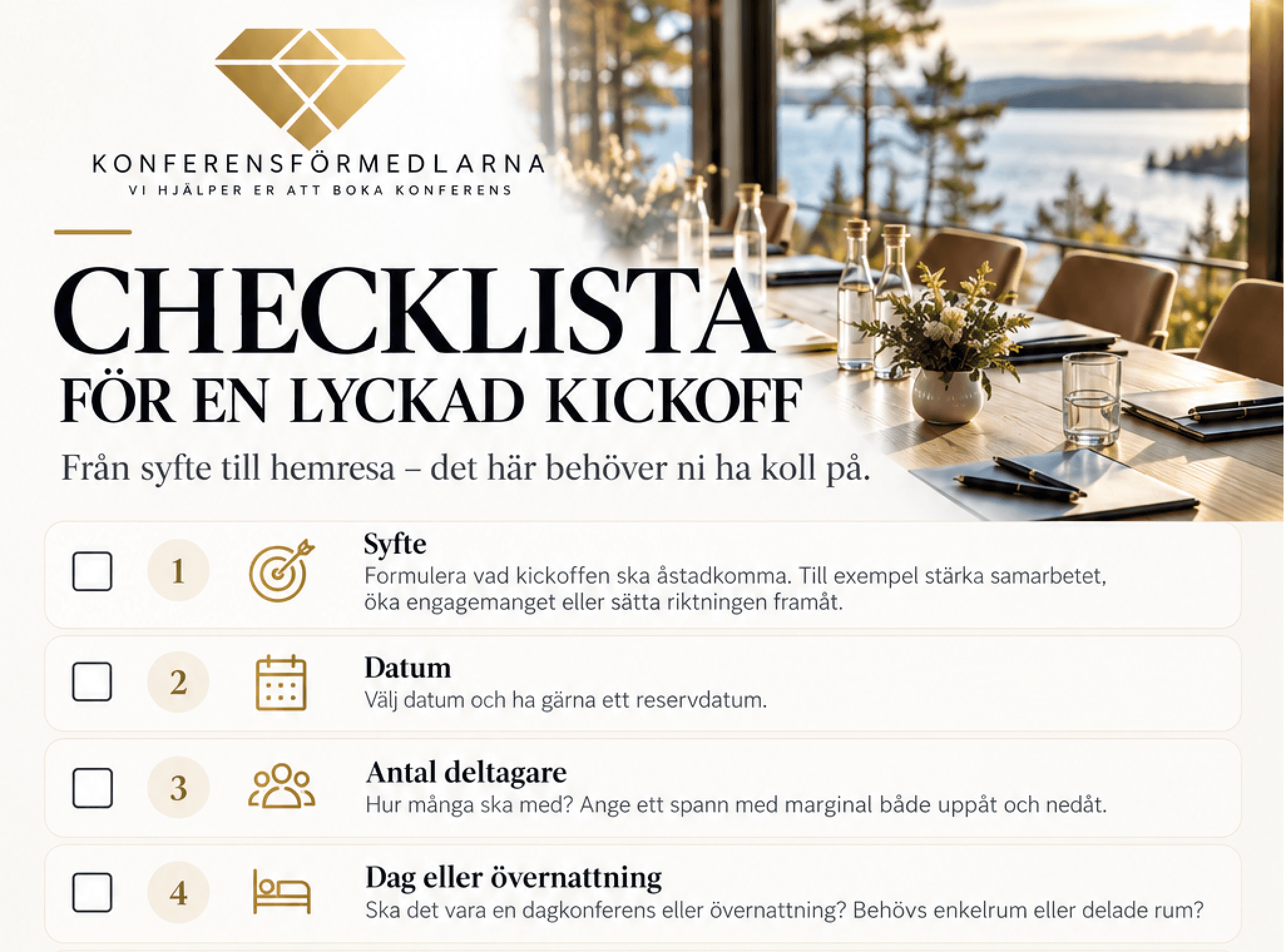 Så planerar ni en kickoff som fungerar – checklista från syfte till hemresa